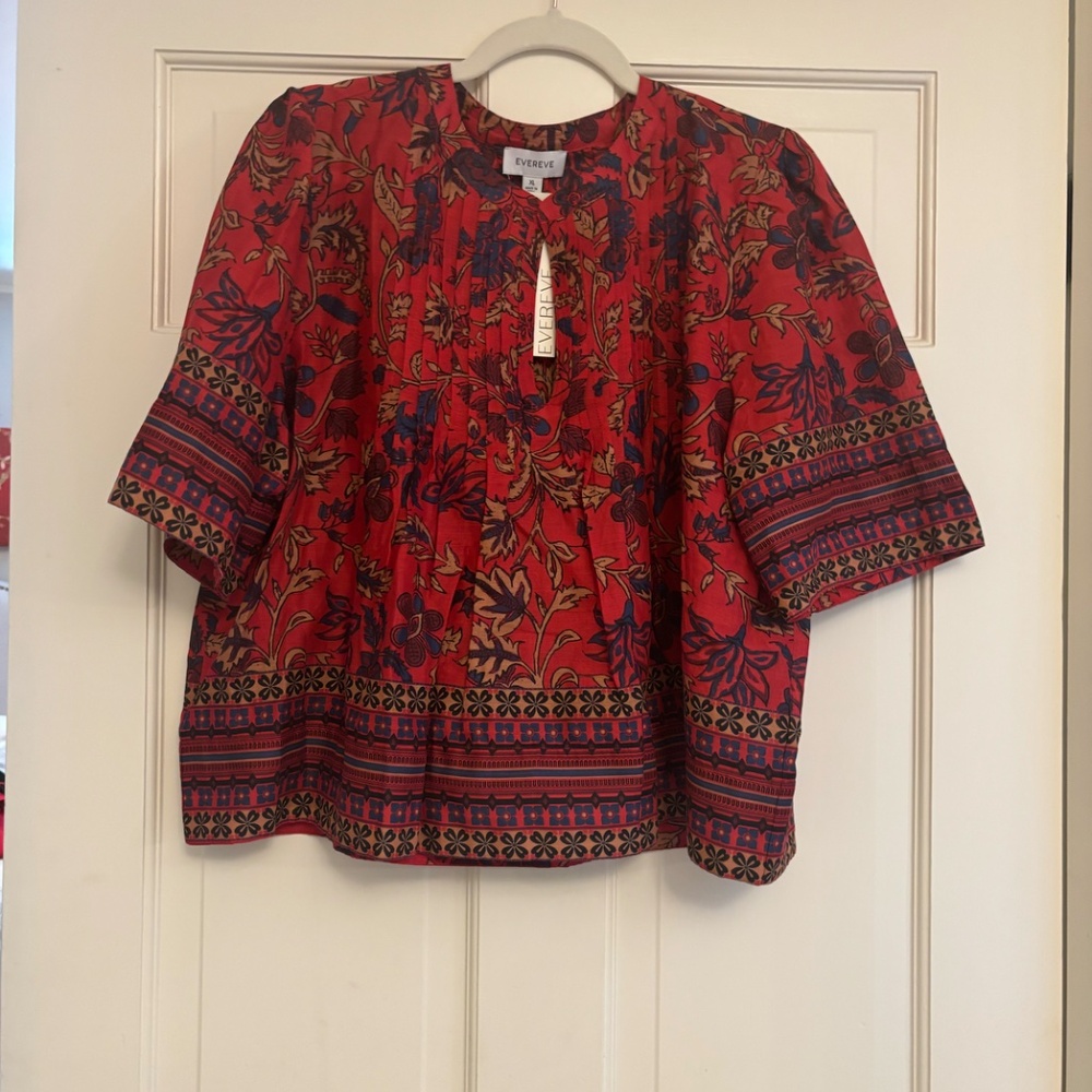 Red Boho Top - Picture 3 of 3